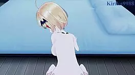 Yozora Mel and Uruha Rushia in wild POV hentai sex with Hololive VTuber