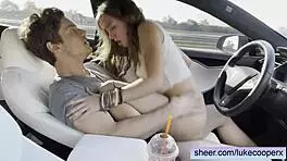 Eighteen-Year-Old Amateur Rides Old Man In Car