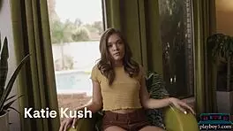 Petite Pornstar Katie Kush with Perfect Ass Performs Hot Striptease for Playboy