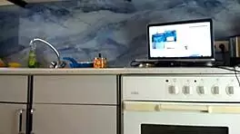 Feeling Irresistible Temptation, Sexydeas Shows Off Ass In Kitchen.