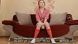 lovesome teen 18+ spreads her tight snatch and loses virginity real quick