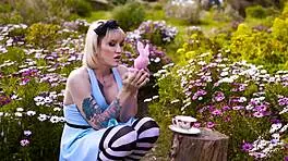 Petite 18+ April ONeill explores with trans Lena Kelly