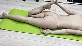 Russian Student Practices Naked Yoga Routine
