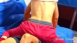 young couple films each other during blowjob foreplay with small tits and big ass in romantic sex