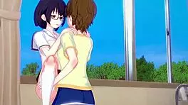 Kasumi nomura and chisato higuchi intense futanari sex in asobi asobase