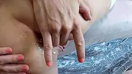 feeling the intense pleasure of banging this asian slut's small 18+ ass in hard anal group fucking