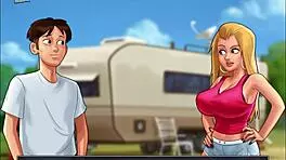 Summertime Saga 105: Big tits brunette milf in erotic hentai action! 🔥