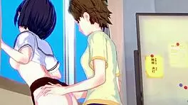 Kasumi nomura and chisato higuchi intense futanari sex in asobi asobase