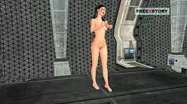 This cute Indian bhabhi in 3D cartoon poses sexy and masturbates with banana