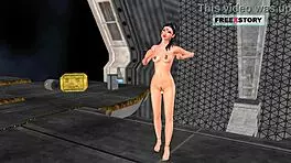 This cute Indian bhabhi in 3D cartoon poses sexy and masturbates with banana