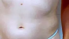 Wet teen with sexy big ass and perfect tits