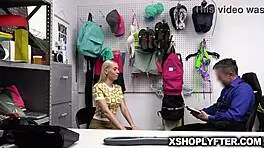 Officer Mike Mancini Bangs Kay Lovely Over Office Table