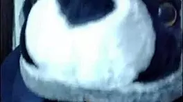 this cute teen in white wolf wants to suck my cock deepthroat style