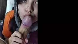 this cute teen in white wolf wants to suck my cock deepthroat style