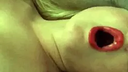 18yo blonde teen vibrates her pretty pink pussy