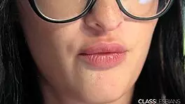 Young lesbians lick pussies and finger for intense orgasms.