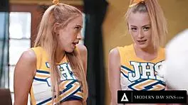 teen cheerleaders kyler quinn and khloe kapri cum swap coachs load