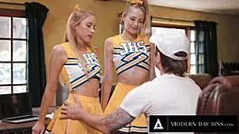 teen cheerleaders kyler quinn and khloe kapri cum swap coachs load