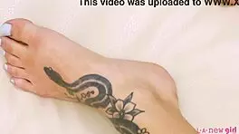 sizzling brunette milf naked in close-up, talking about mommy and daddy in interview.