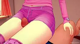 Hermanastra in Pink Outfit Craves Hard Bed Fuck Hentai