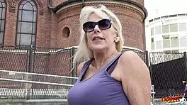 German scout got me, blonde gilf Bianca, craving rough young cock at casting.