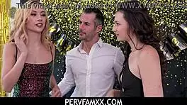 Lucky New Year’s topper threesome of Liz Jordan and Jazmin Luv starring stepbrock