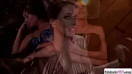 lesbian teen caressing shaved pussy of sexy russian roommate