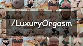 Young girl with yellow manicure masturbates her wet pussy solo