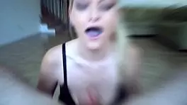 Blonde Teen With Big Tits Waits All Day To Deepthroat And Suck Monster Cock