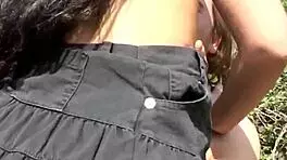 Emy, wanna see me bang this tough pig in the woods? Voyeurs love it doggy style!