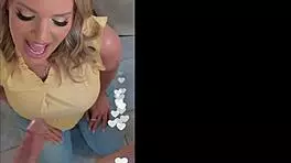 Step mom & step daughter sucking & fucking step dad