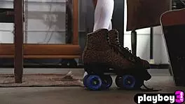 Cute Canadian teen Hailey Afton posing naked in lingerie, undressing passionately