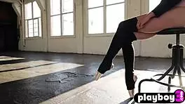 Cute Canadian teen Hailey Afton posing naked in lingerie, undressing passionately