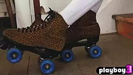 Cute Canadian teen Hailey Afton posing naked in lingerie, undressing passionately