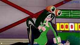 Tsuyu Asui And Mt Lady Fuck Izuku Midoriya In Intense Hentai Sex!