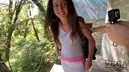 Stepsister gives sloppy blowjob and takes messy facial