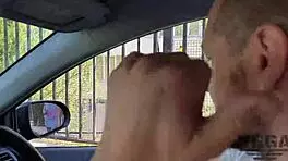 Stepsister gives sloppy blowjob and takes messy facial