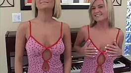 want to see topless teens Cameron and Gia flash their big tits?