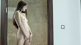 Stepbro devours Anya Krey’s young 18+ pussy, making her cum hard on tongue