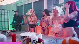 group cosplay orgy with witches and big dick alicebong