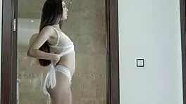 Stepbro devours Anya Krey’s young 18+ pussy, making her cum hard on tongue