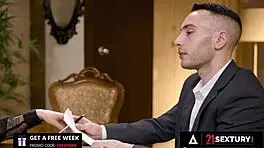 gorgeous stacy bloom's pretty ass gets fucked by her naughty lawyer in this hentai-style scene with blowjob and monster cock