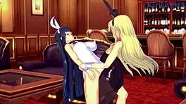 Ikaruga and Katsuragi bunny girls in futanari sex creampie. 😘