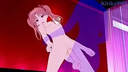 Mikoto and Kuroko in intense bunny girl threesome