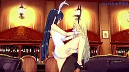 Ikaruga and Katsuragi bunny girls in futanari sex creampie. 😘