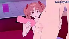 Mikoto and Kuroko in intense bunny girl threesome