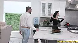 Step Uncle Plowing Marley Brinx Tight Coochie From Behind!