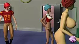 3dgspot - naughty teen cheerleader rides star quarterback's cock in locker room 3d cartoon porn