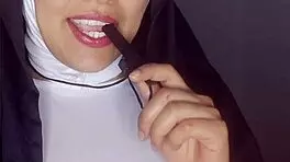 sor rita plays with her big dildo, wanna watch her drip?