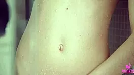 Gorgeous 19yo Andy Fingers and Fucks a Vibrator in Steamy Shower Solo Scene. Her Natural Tits Shine Wet.